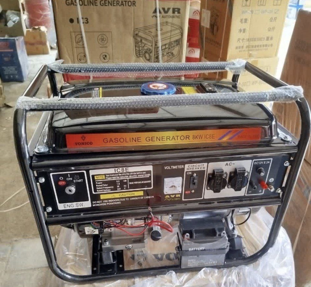موتور برق بنزینی وونیکو مدل IC8E ظرفیت ۸ کیلووات